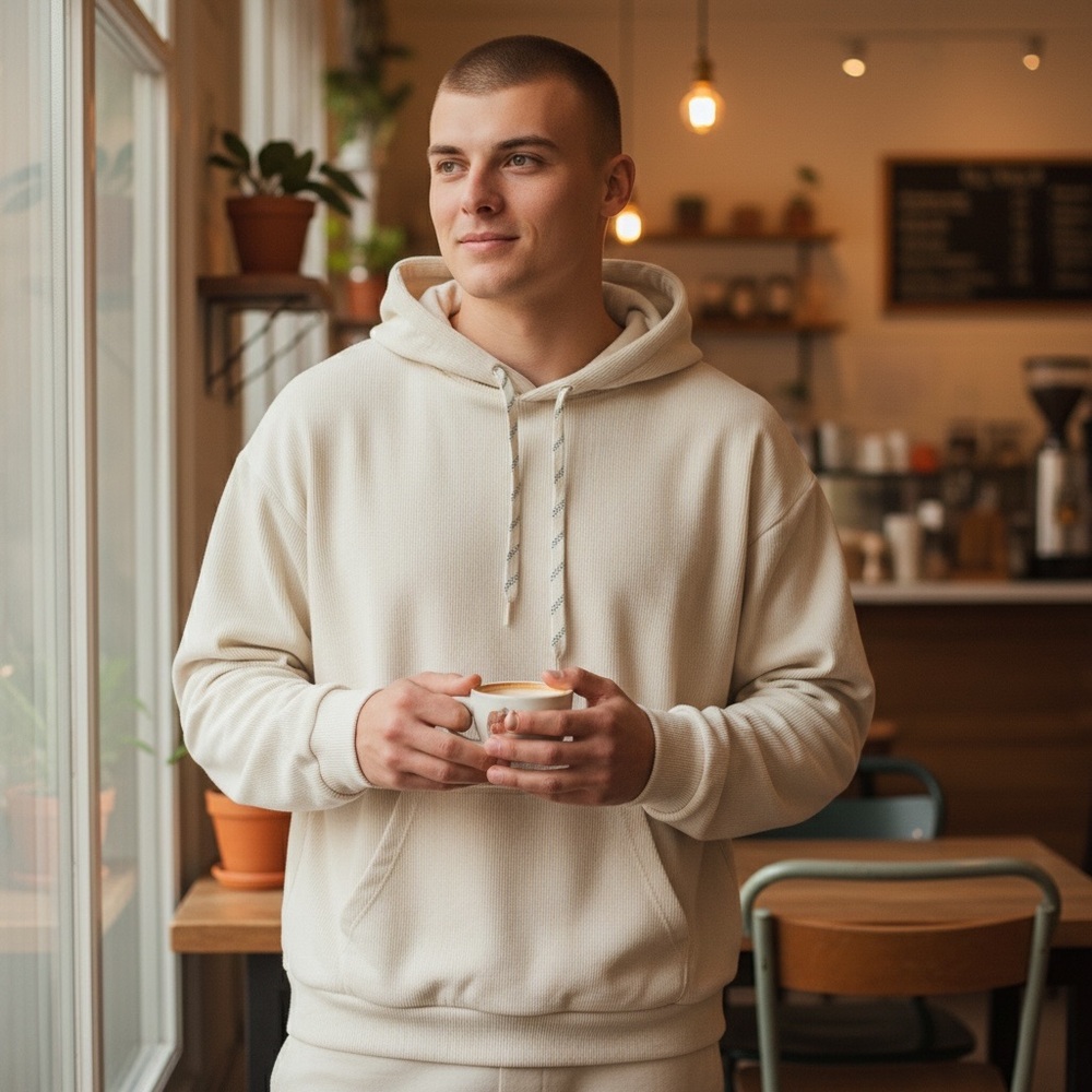 Marc New York Men's Cream Hoodie